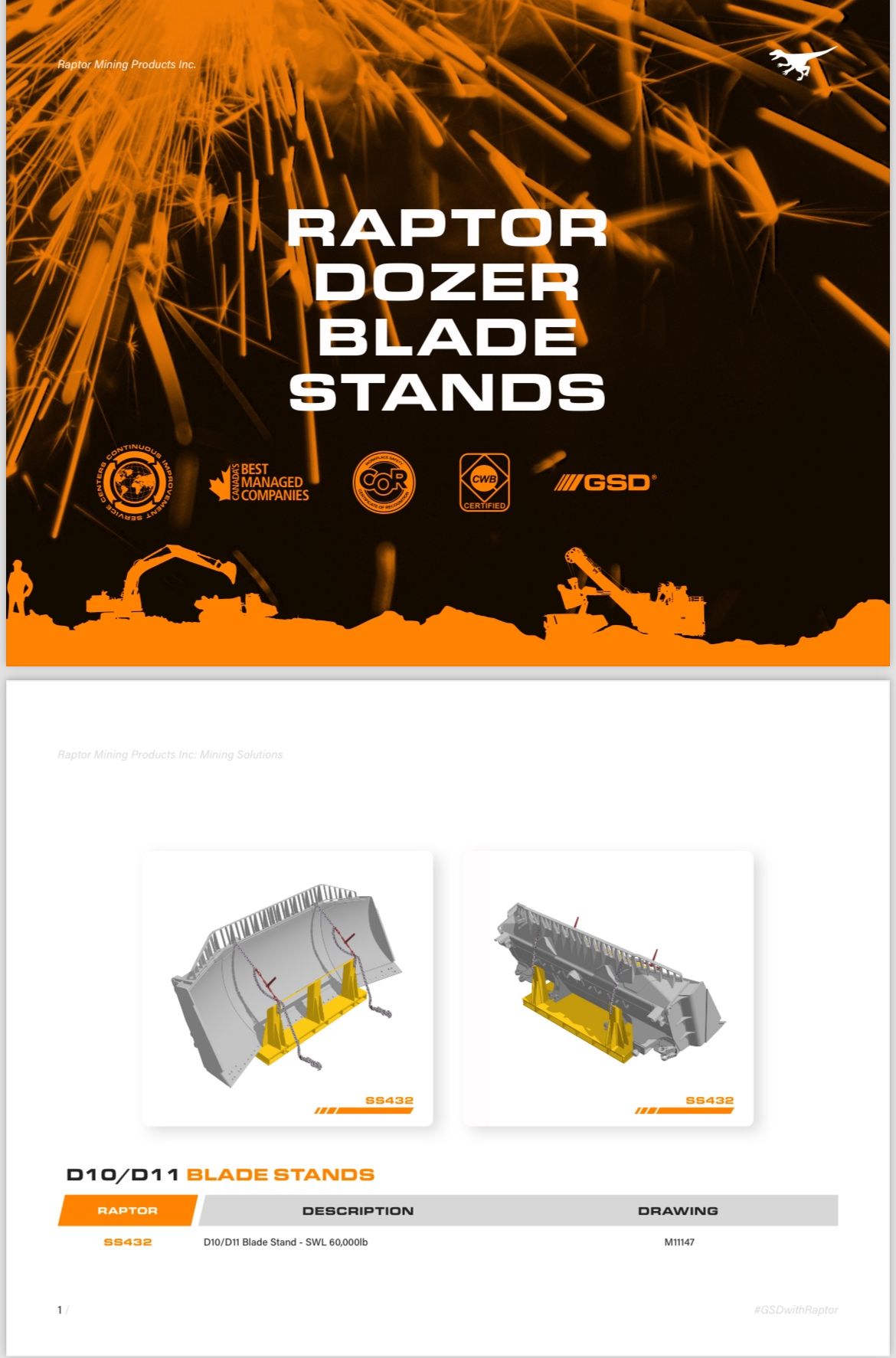 <p>Raptor Safety Solutions - Dozer Stands</p>