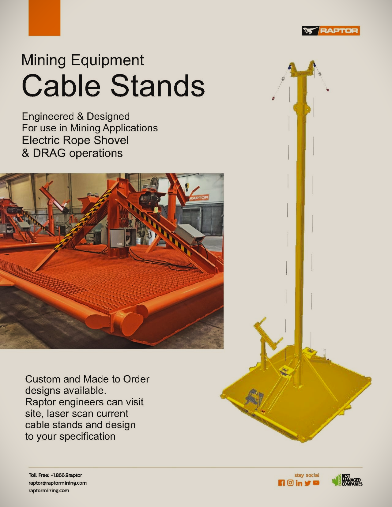 <p>Cable Stands for the largest Jurassic sized diggers in the world!</p>