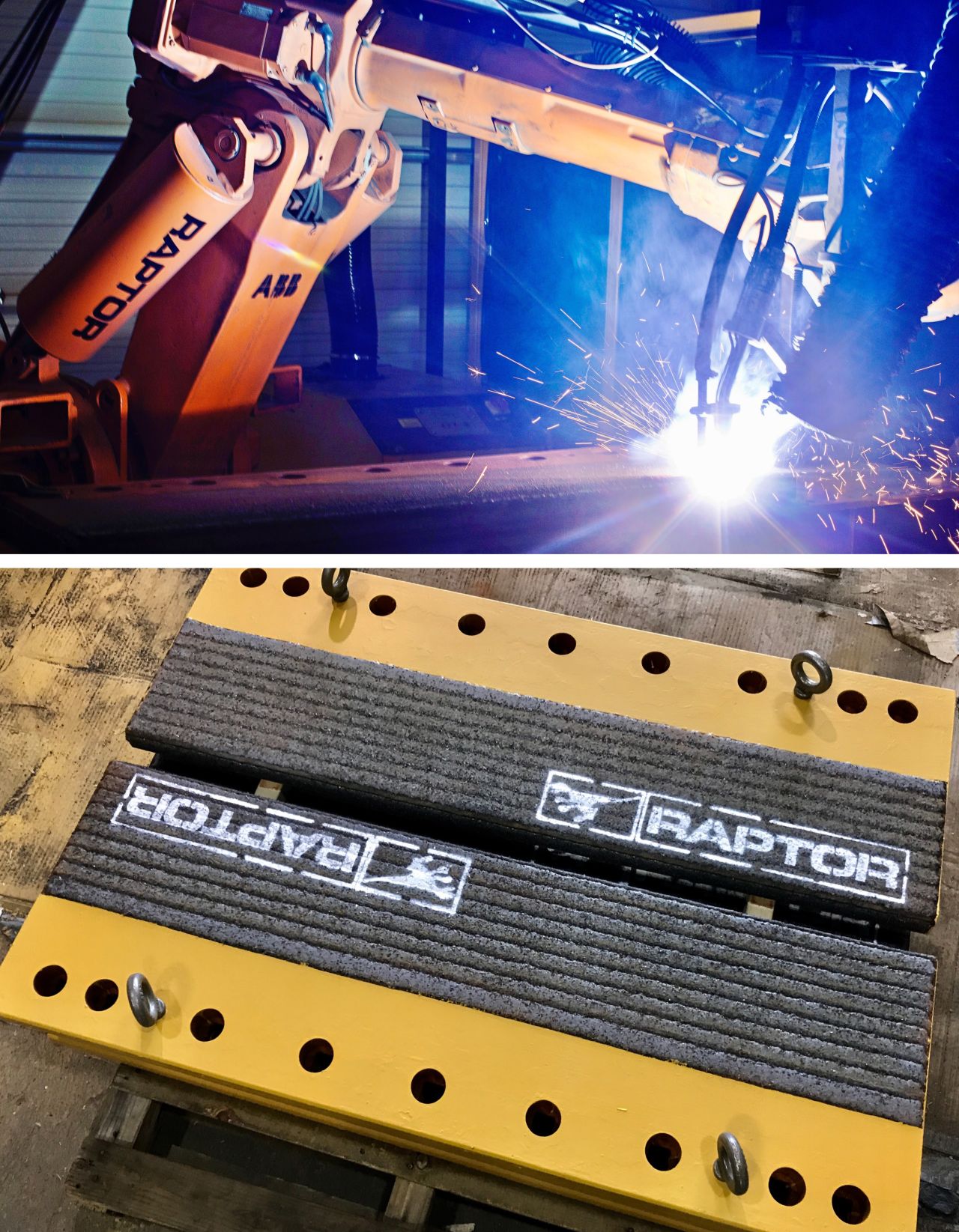 <p>Raptor Robotic applied Tungsten Carbide Overlay</p>