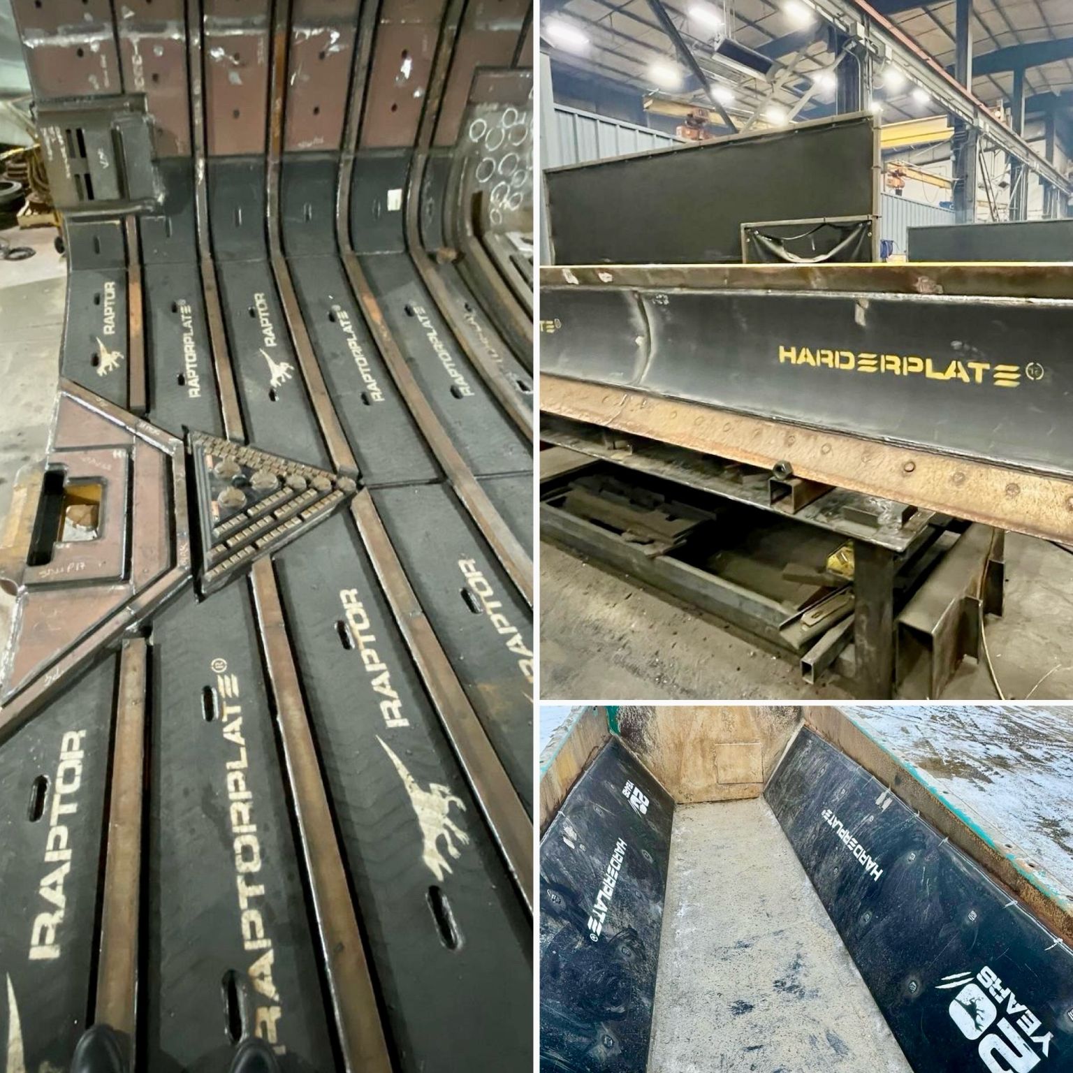 <p>Chrome Carbide RaptorPlate®️ & 400/500 bhn HarderPlate®️ready for the biggest and toughest Jurassic jobs</p>