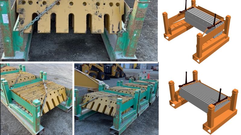 <p>24 series Motor Grader Cutting Edge stands</p>